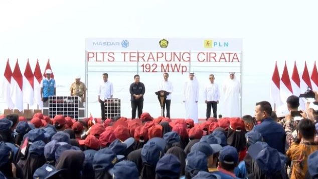 PLTS Terapung Cirata, Jokowi: Terbesar Asia Tenggara, Ketiga di Dunia