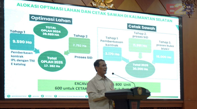 Kunjungi Kalsel, Mentan Tinjau `Progress` Swasembada Pangan dan Pasar Murah